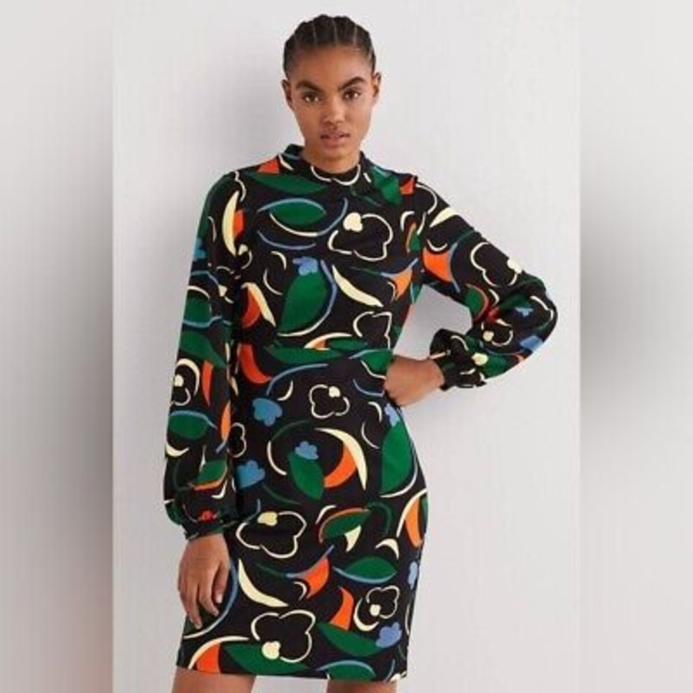 Boden Multicolor Abstract  Dress